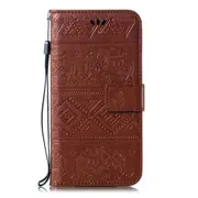 Elephant Embossing Horizontal Flip Leather Case with Holder & Card Slots & Wallet & Lanyard for Huawei Nova 4(Brown)