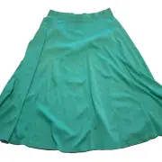 Vintage The Woolrich Skirt Women's L Large Surf Green A-line Pull On Cotton