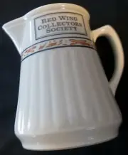 1989 RED WING COLLECTORS SOCIETY CONVENTION 5" SPONGE BANDED HANDLED PITCHER