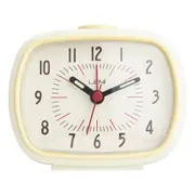 Leni Retro Analogue Standing Bedside/Desk Home Alarm Clock Time Ivory 6x11x9cm