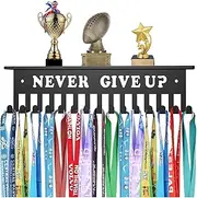 Medal Display Hanger, Medal Hanger Display with Trophy Shelf, Rack Frames for Over 90 Medals, Upgraded Medal Holder Display with Simple Design, Easy to Install for Race, Gymnastics, Soccer, Swim