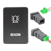 Switch Boss Blue LED Push Switch fits Toyota Hilux (2015+) Prado 200 Series (2015+) - Beacon
