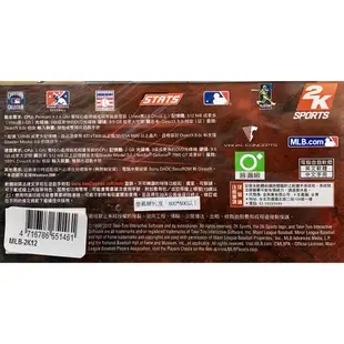 "Pc實體現貨" MLB 2K12 美國職棒大聯盟 2K12 英文版