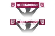 2025 State of Origin QLD Queensland GO Maroons Banner Flag with Hand Pockets