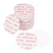 75Pcs 28mm/1.1" Adhesive Round PS Pressure Sensitive Seals Red Text, White