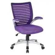 Office Star Products Task Manager's Chair 19.5" Adjustable Height Swivel Purple