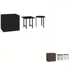 Side Tables Coffee Table Accent Sofa End Tea Table 3 pcs Poly Rattan vidaXL