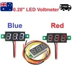 DC 0-100V 0.28" LED Voltmeter Display Voltage Panel Meter Blue Red 3 Wires