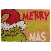 Grinch Welcome Mat (Outdoor/Coir/18"x28") - Merry Grinchmas - NEW