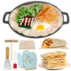 Cast Iron Pan Pancake Induction Crepes Pan Baking Cookie Pancake Pizza Bakeware