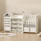 Kids Storage cabinets with multiple shelves and telescope design