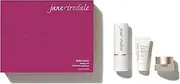 Reflections Makeup Kit by Jane Iredale for Women - 3 Pc Gift Set Glow Time Highlighter Stick - Solstice, 24K Gold Dust Shimmer Powder, 0.24oz Smooth Affair Illuminating Glow Face Primer Mini