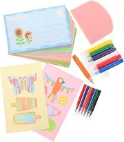 Scratch Painting Pad for Boys and Girls Creative Diy Rainbow Art Kit Coloring Bookmarks Family Craft Activity