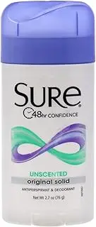 Sure Original Solid Anti-Perspirant & Deodorant Unscented 79 ml (Pack of 6)