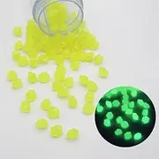 1200Pcs Glow in The Dark Garden Pebbles Stones Rocks for Yard and Walkways Decor, DIY Decorative Luminous Stones in Blue, for Fish Tank Aquarium Walkway (Color : Yellow)