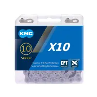 在飛比找蝦皮商城優惠-KMC X10 EPT 10速鏈條 EPT防鏽鍊條(銀色)(