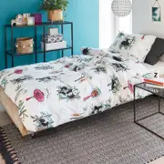 Bedding House Single White Panda Dream Multi Cotton Quilt Cover Set - Single Bed