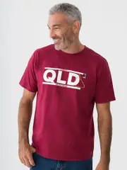 Qld Maroons Mens Tee Maroon