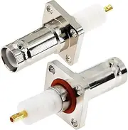 10Pcs RP-BNC Male SHV 5000V Coaxial Connector Suitable for RG58/LMR195/RG223 Cables(RP-BNC Female PM)