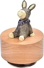 Music Box Swivel Base Creative DIY Crafts Clockwork Ornament Festival Gift Donkey