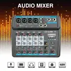 6 Channels Audio Mixer Sound Mixing Console Bluetooth USB Record 48V Power