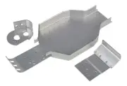 Team Associated - RC10CC Chassis, Nose Plate & Motor Mount, Silver
