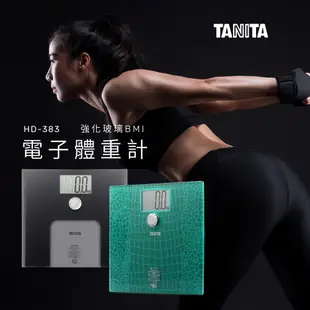 日本TANITA 強化玻璃電子 BMI 體重計 HD-383 -3色可選-台灣公司貨