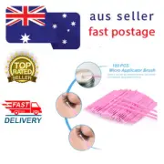 100pcs MICROBRUSH MASCARA WANDS Eyelash Micro Brush Eyelash Extension Supplies