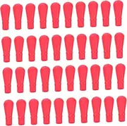 BESTYASH 40pcs Latex Drop Hood Laboratory Supplies Accessories Droppers Caps Laboratory Supplies Pipette Glass Droppers Tip Silicone Bulb for Glass Pipette Stop Plug Red Silica Gel