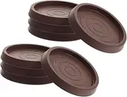 EXHUMKY 8 pcs Round Rubber Furniture Coasters Cups Slip Floor Protectors for Hardwood Sofa Chair and Table Feet Durable Design to Prevent Sliding and Protect Flooring