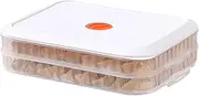 Dumpling Storage Box,2 Layer Freezer Storage Container | Fresh-Keeping, Space-Saving, Kitchen Organization for Cookies Donuts Wonton Noodles