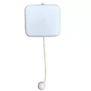 White Plastic Pull String Cord Music Box with Sankyo Musical Jingle Bells.