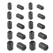 20Pack Ferrite Cores Ring 3.5mm 5mm 7mm 9mm 13mm RFI EMI Noise Cable Clip Black