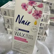 5X Nair Hair Remover Wax Ready-Strips, 40 Wax Strips + 6 Post Wipes Each
