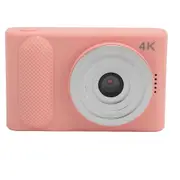 4K Digital Camera with 128G Memory Card, 48MP HD Micro SLR Camera with 16X Dightal Zoom for Travel Photography Vlogging, Pink