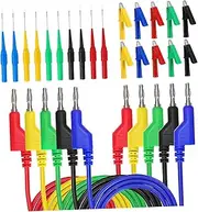 Homoyoyo 1Set Test Leads with Clips and Probes for Multimeter Electrical Testing Includes Banana Plug Test Leads and Alligator Clips for Safe and Reliable Use
