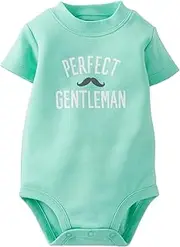 [Carter's] Carters Short Sleeve Bodysuit Turquoise - Perfect Gentleman