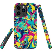 For iPhone 14 Pro Max Tough Protective Cover, Abstract Strokes