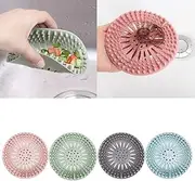 4 Pack Hair Catcher Shower Sewer Covers, Hair Plug Sewer Catcher Universal Rubber Sink Strainer for Bathtub Kitchen and Bathroom Sewer Floor Drain Sinks - Four Colors