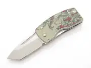 G. Sakai Seki Japan Ukimon Camellia SPG STRIX Tanto Money Clip Folding Knife