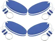 WHAMVOX 4pcs Oval Floating Keychain: Boats Oval Key Ring Boat Floating For Water Sports Fishing Sailing For Kayaks Canoes And Fishing Trips