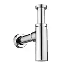 New 32 mm P Trap Bathroom Vanity Basin Pipe Waste - Solid Brass / Chrome