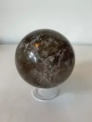 Smoky Quartz Sphere Reiki Charged Solar Plexus Chakra Healing