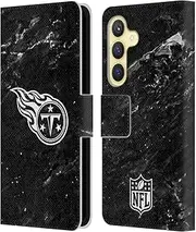 Head Case Designs Officially Licensed NFL Marble Tennessee Titans Artwork Leather Book Wallet Case Cover Compatible with Samsung Galaxy S24 5G