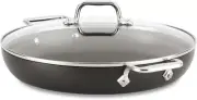 All-Clad HA1 Nonstick Hard Anodized Everyday Pan with Lid and Potholders, 12 in