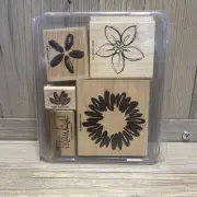 Stampin Up Mixed Bunch Floral Rubber Stamps Set Of 6
