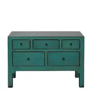 Belle Tia Wooden 5 Drawer Table