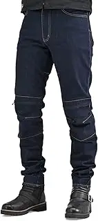 Daytona DB-001 Motorcycle Riding Pants, Spring, Summer, Autumn, Thin Knee Protector Included, CE Level 1, Abrasion Resistant, Tear Resistant, 16 oz, Thick, Straight Cut Jeans