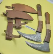 Custom hand Crafted knife king,s Damascus Steel Sharp Sickle pair