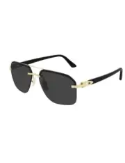 Cartier Pilot Sunglasses CT0276S-001 Gold Frame Gray Lenses Anti-Reflective